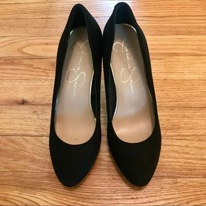 Jessica Simpson black sueded heels